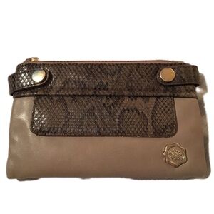 Chic Taupe and Brown Clutch